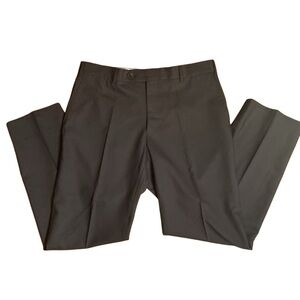 Chiari Angelico Made in Italy Men's Sz 34 R 100% Wool charcoal Brown Dress Pants